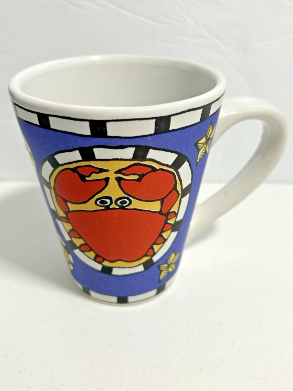 Seattle Fish & Crab Stylized Coffee Mug Ursula Dodge 14oz Whimsical Collect 14oz